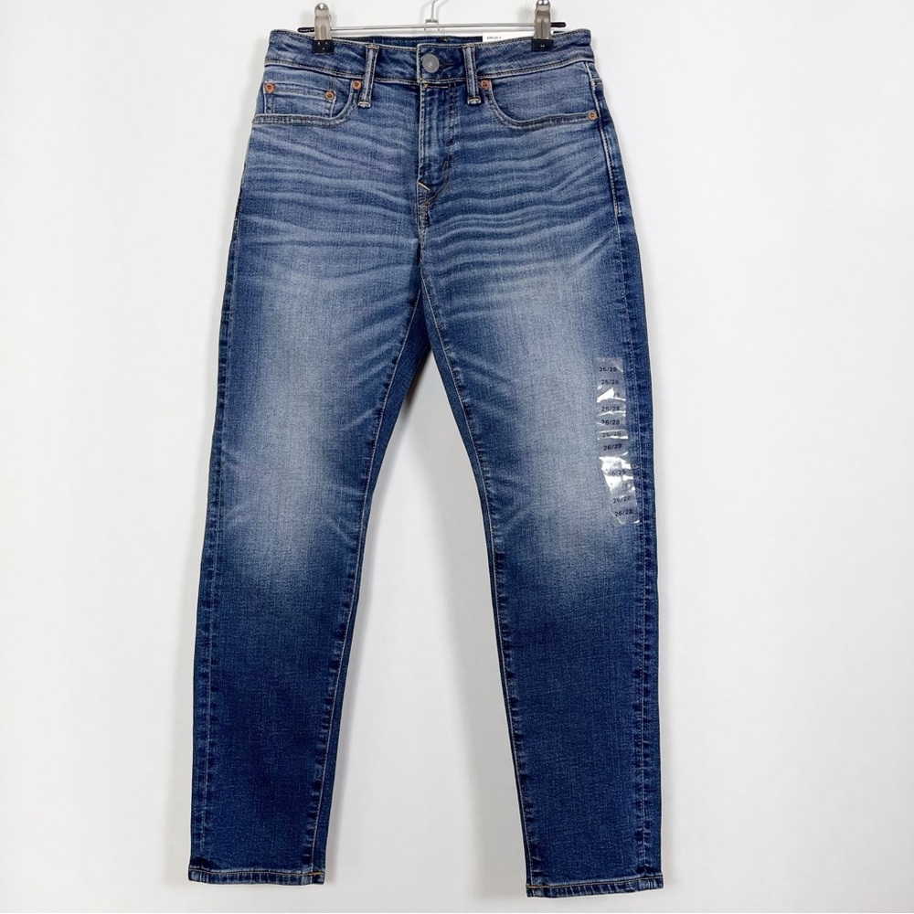 NWT American Eagle Women's Athletic Skinny Airflex Blue Washed Jeans Size 26‎